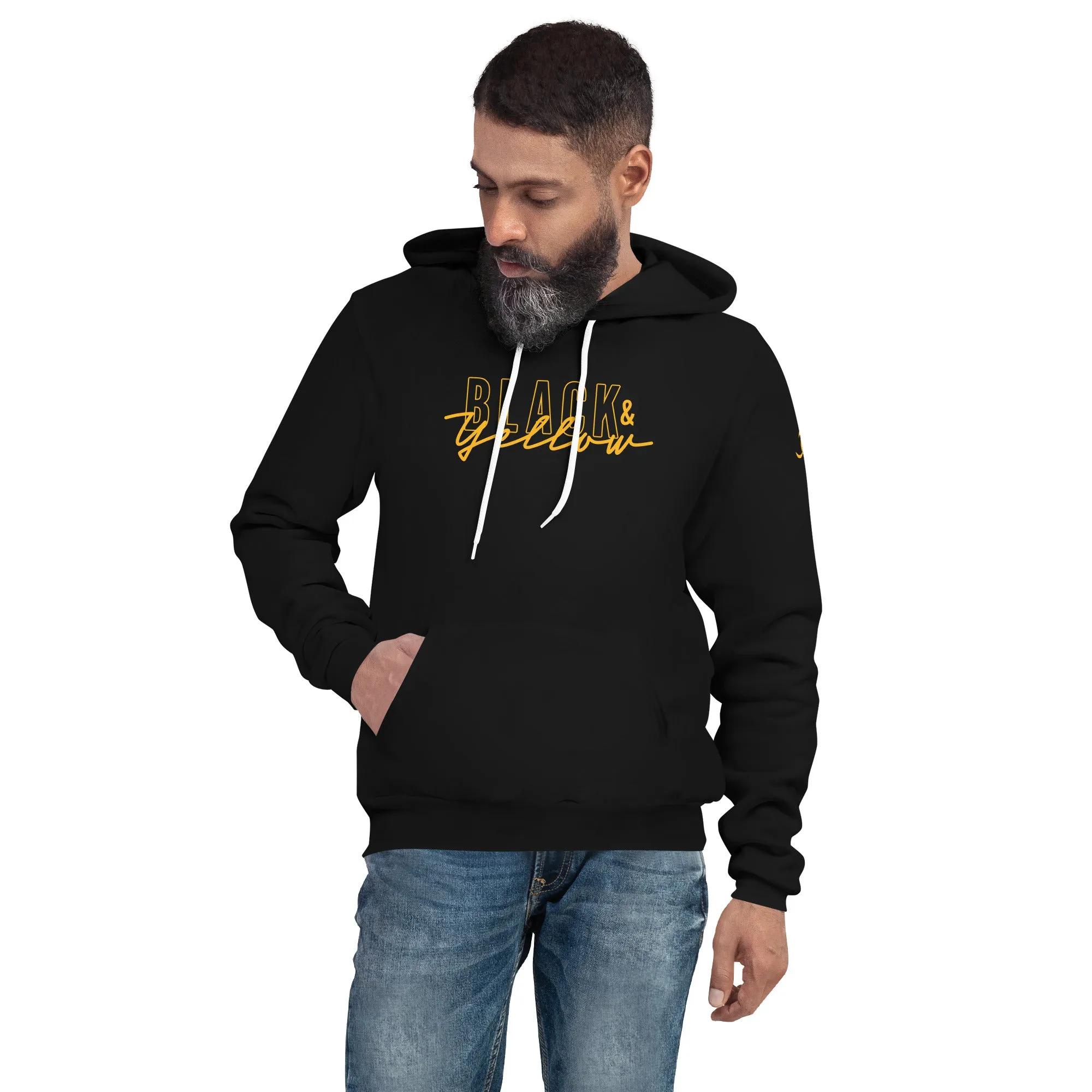 Midweight Hoodie – Black & Yellow